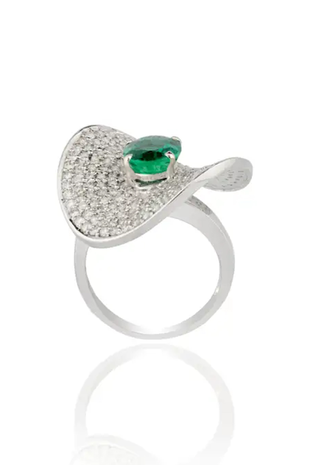 Natural Emerald Ring with 1.31cts Diamond & Emerald 1.94cts with 18k Gold