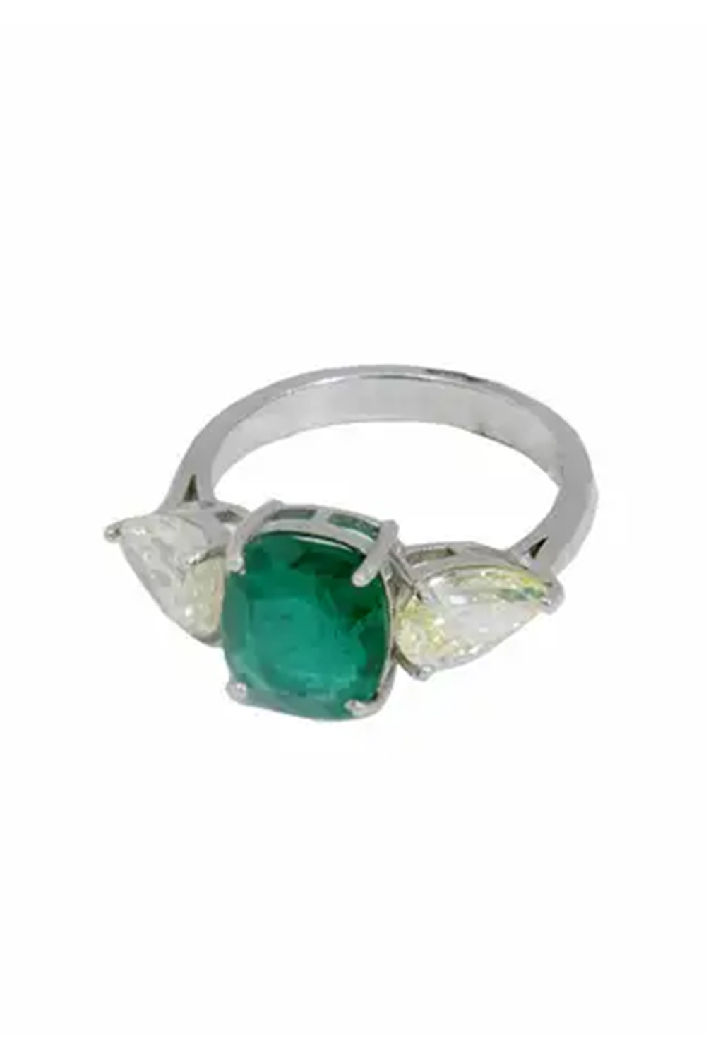 Natural Emerald Ring with 1.99 Cts Diamond & 2.48 Cts Emerald in 14k Gold