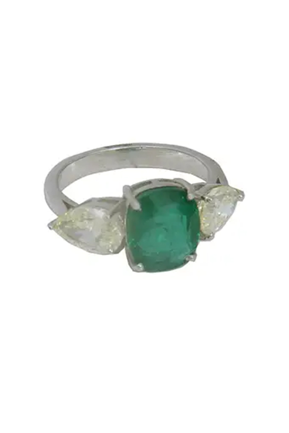 Natural Emerald Ring with 1.99 Cts Diamond & 2.48 Cts Emerald in 14k Gold