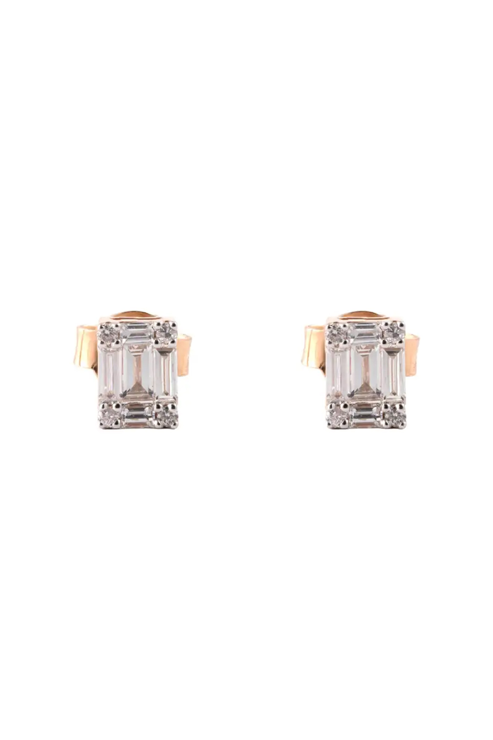 Natural Diamond 0.43cts in 18k Gold 1.37gms Earring