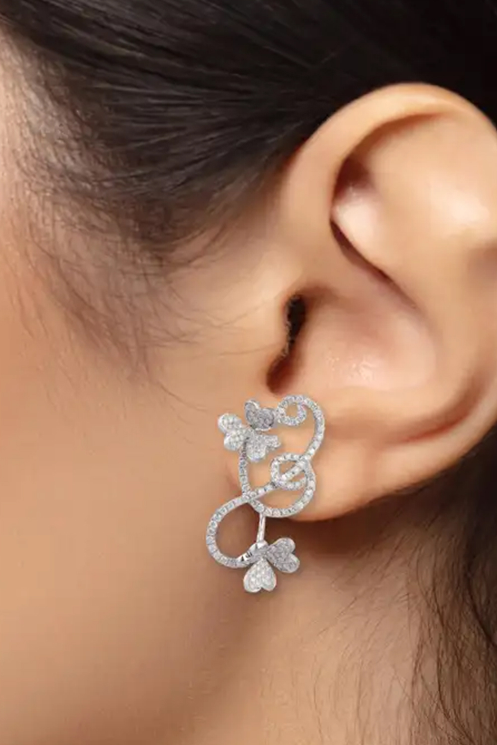 18k gold 1.39cts Diamond Earring