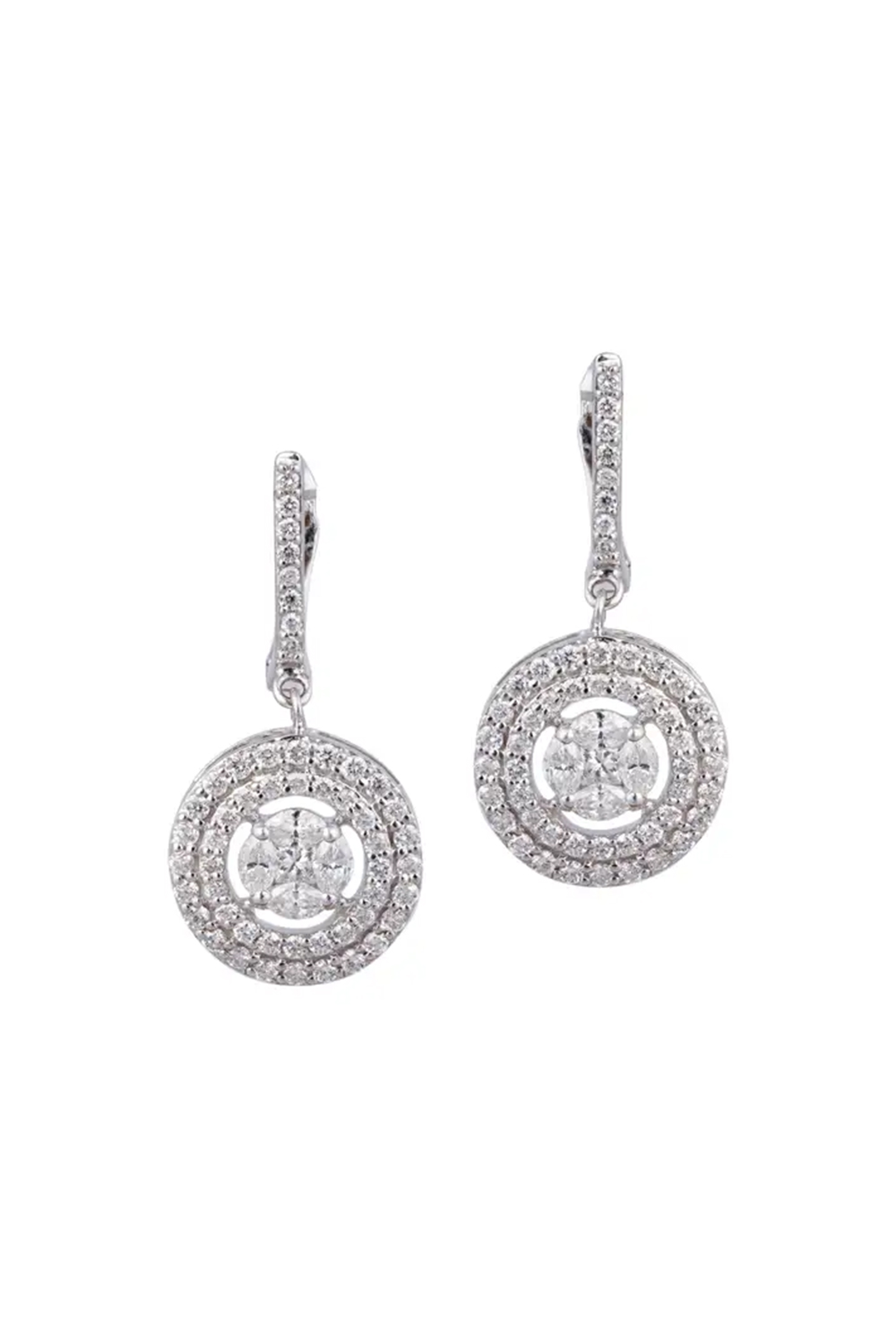 18k gold Diamond Earring with 1.72 carats of dimaonds