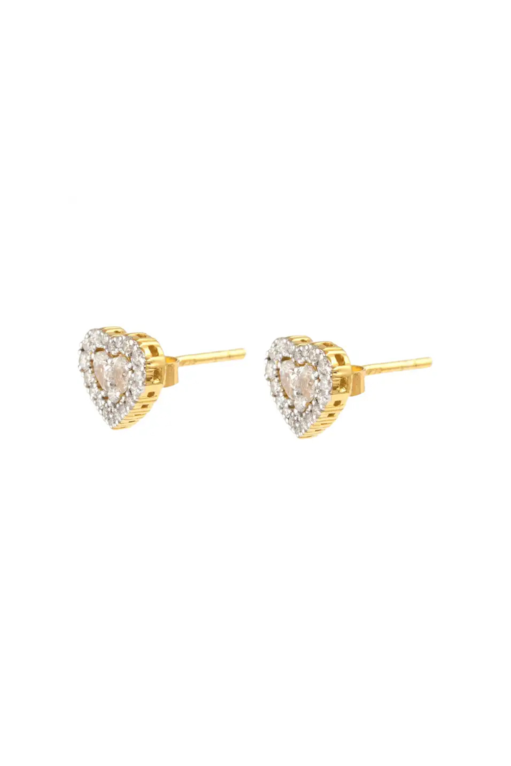 Natural Diamond 0.62cts in 18k Gold 1.92gms Earring