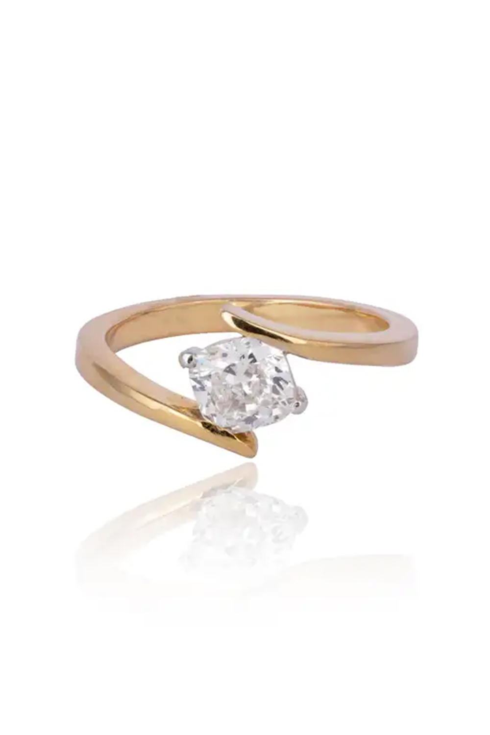 1.06cts Diamond Solitaire princess cut gold Ring