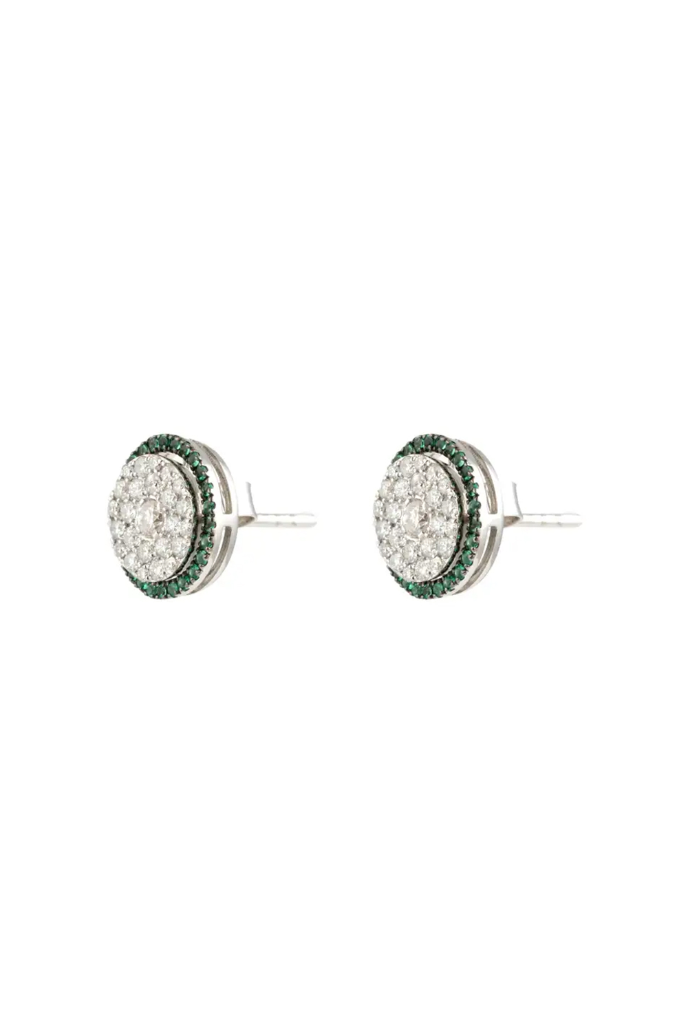 Natural Diamond 0.56cts & Emerald 0.17cts in 18k Gold 3.16gms Earring