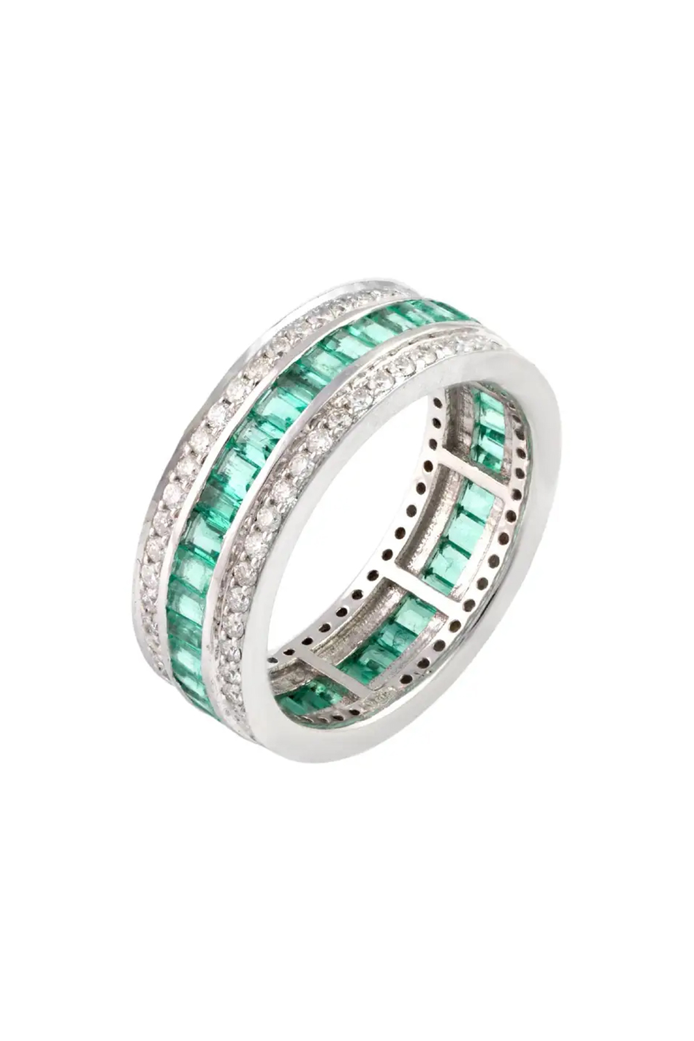 Natural Diamond 0.84cts & Emerald 1.97cts in 18k Gold 5.90gms Ring