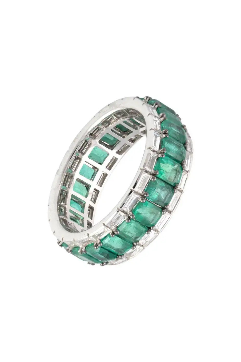 Natural Diamond 1.26cts & Emerald 4.91cts in 18k Gold 4.73gms Ring