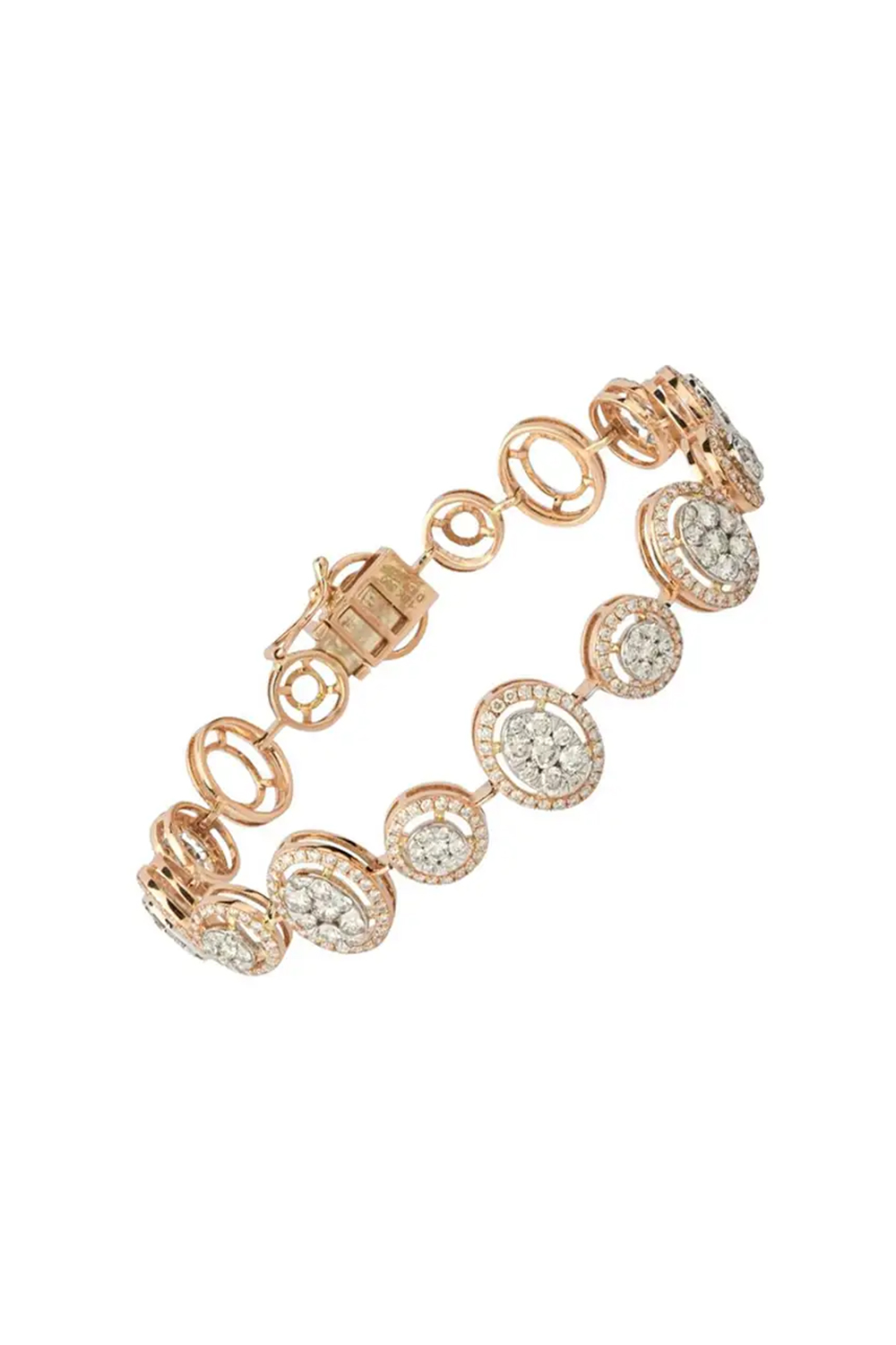 Natural diamond tennis bracelet in 18k gold