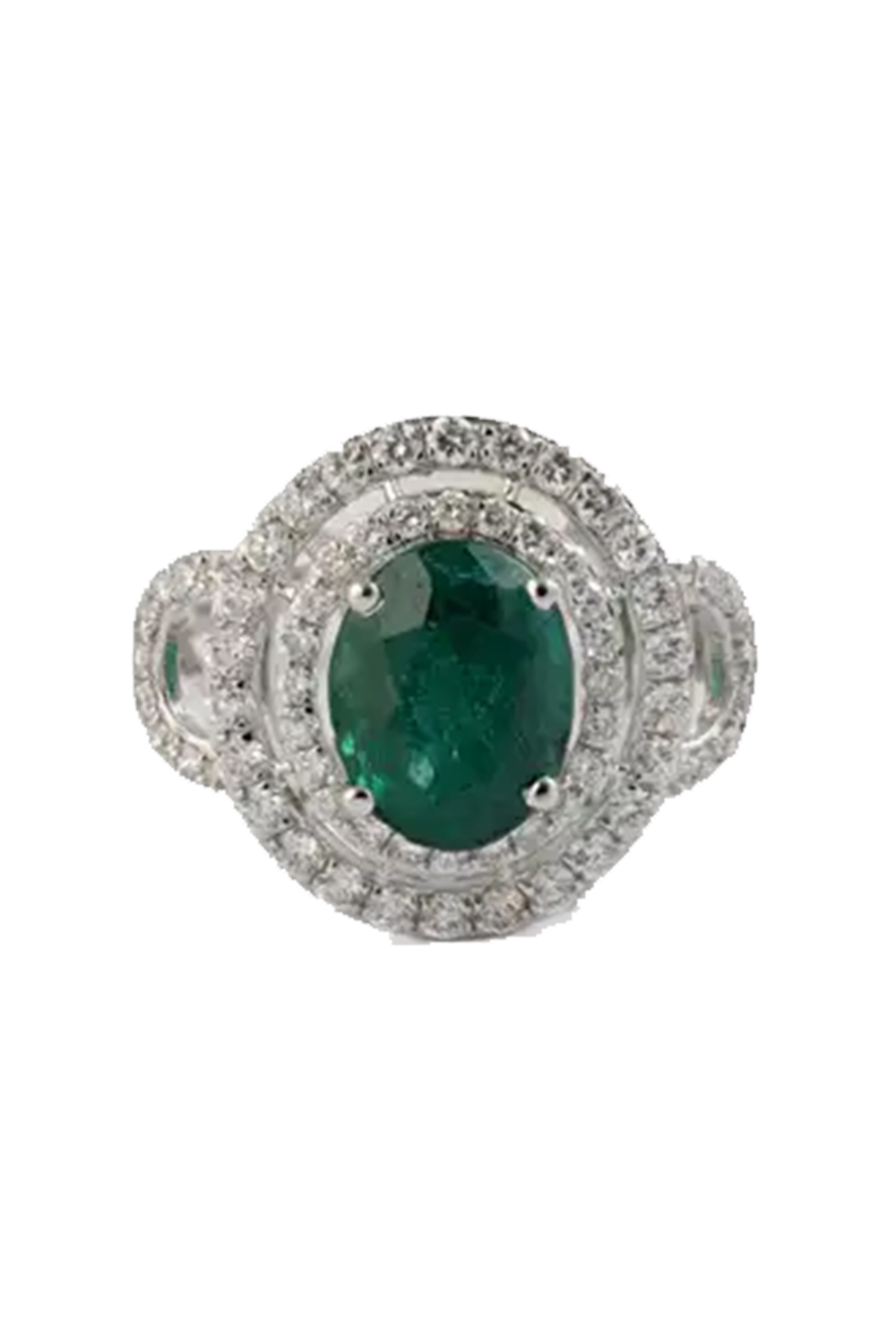 3.36cts Zambian Emerald Ring with 1.01cts Diamonds and 14k Gold