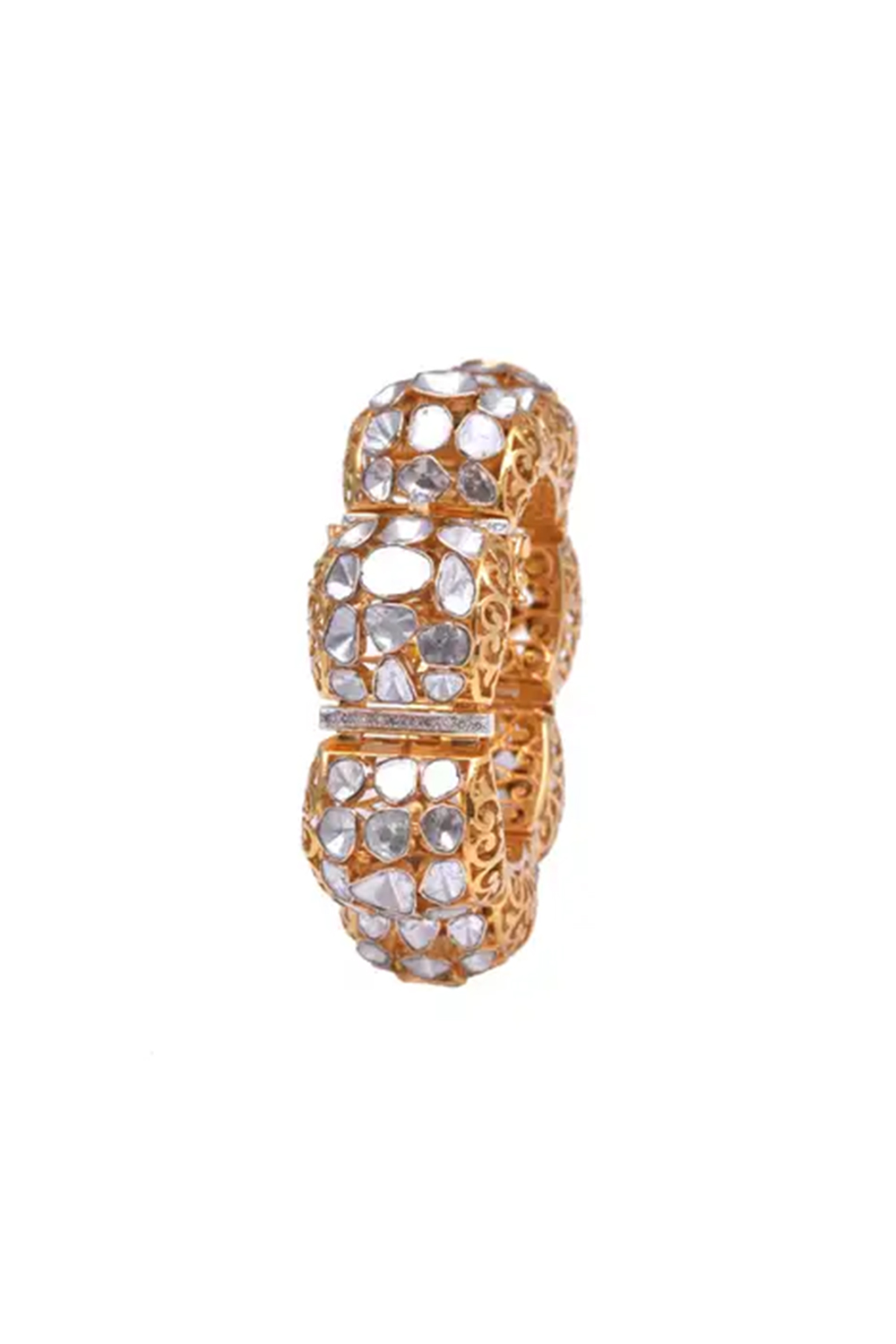 14k gold 20.75cts Polki & 1.66cts Diamond Bracelet