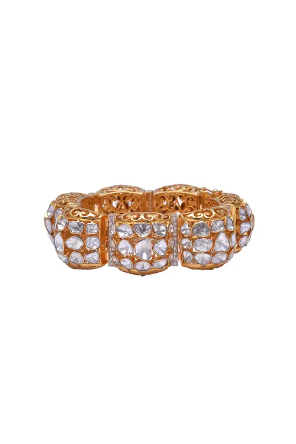 14k gold 20.75cts Polki & 1.66cts Diamond Bracelet