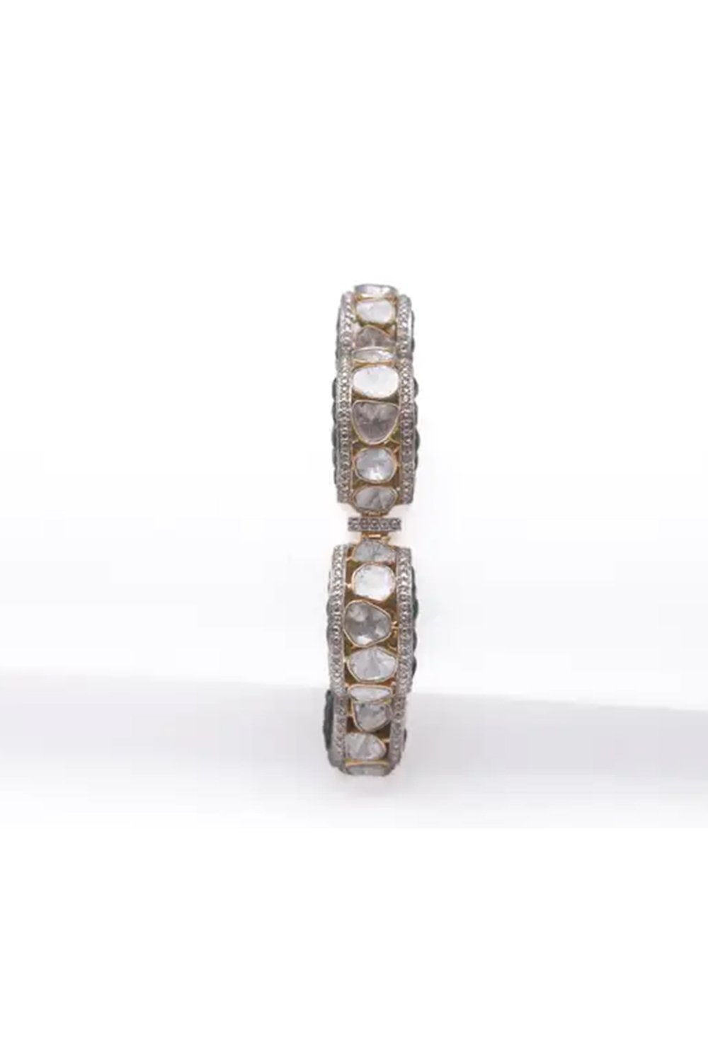 18k gold6.46ctsPolki Diamond&7.60cts rosecut diamond&17.99ctsSemi stone Bracelet