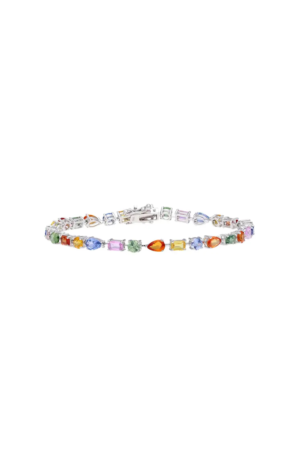 Natural Multi sapphire Bracelet with 11.21 cts in 18k gold