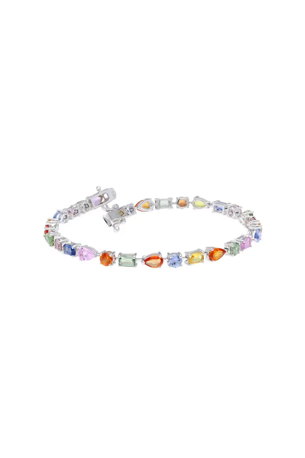 Natural Multi sapphire Bracelet with 11.21 cts in 18k gold