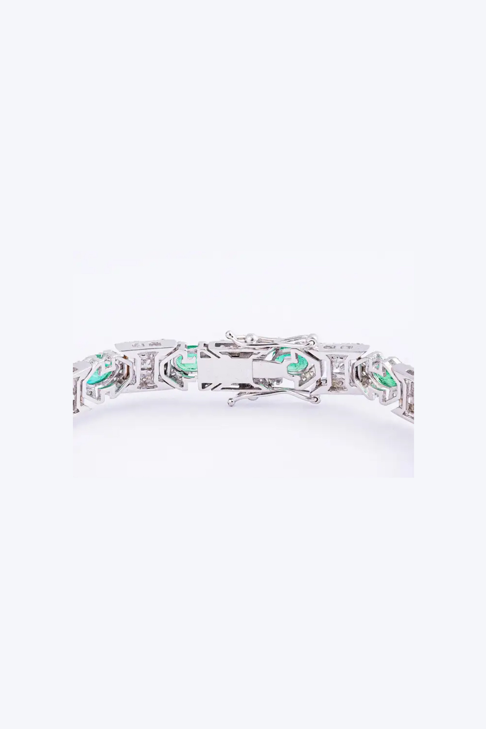 Zambian Emerald 5.85cts Tennis Bracelet with Diamonds 4.06cts and 14k Gold