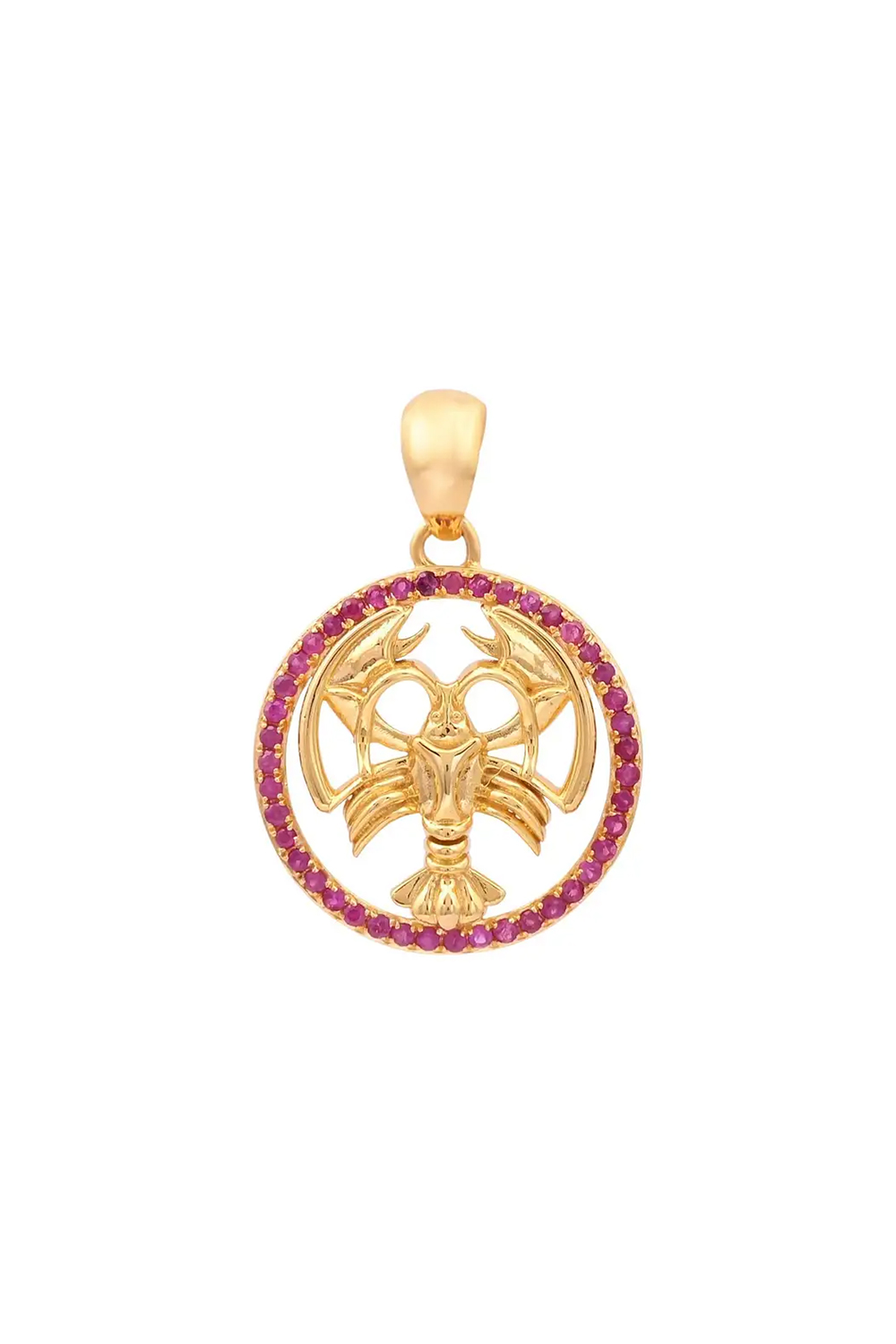 Natural Ruby Pendant in 14k gold