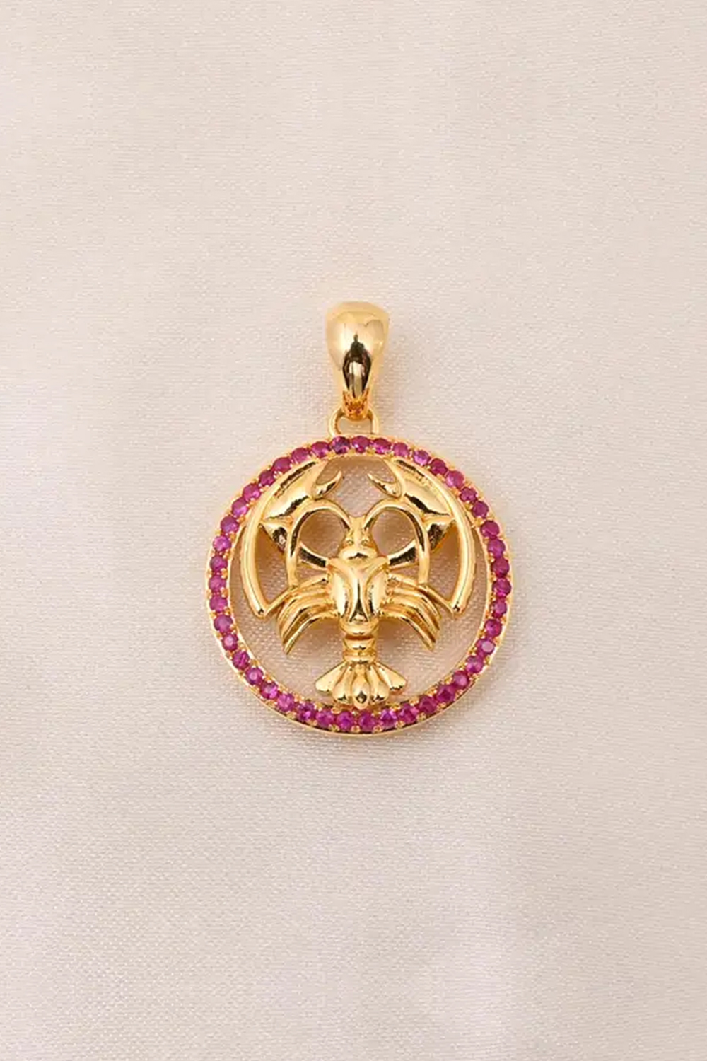 Natural Ruby Pendant in 14k gold