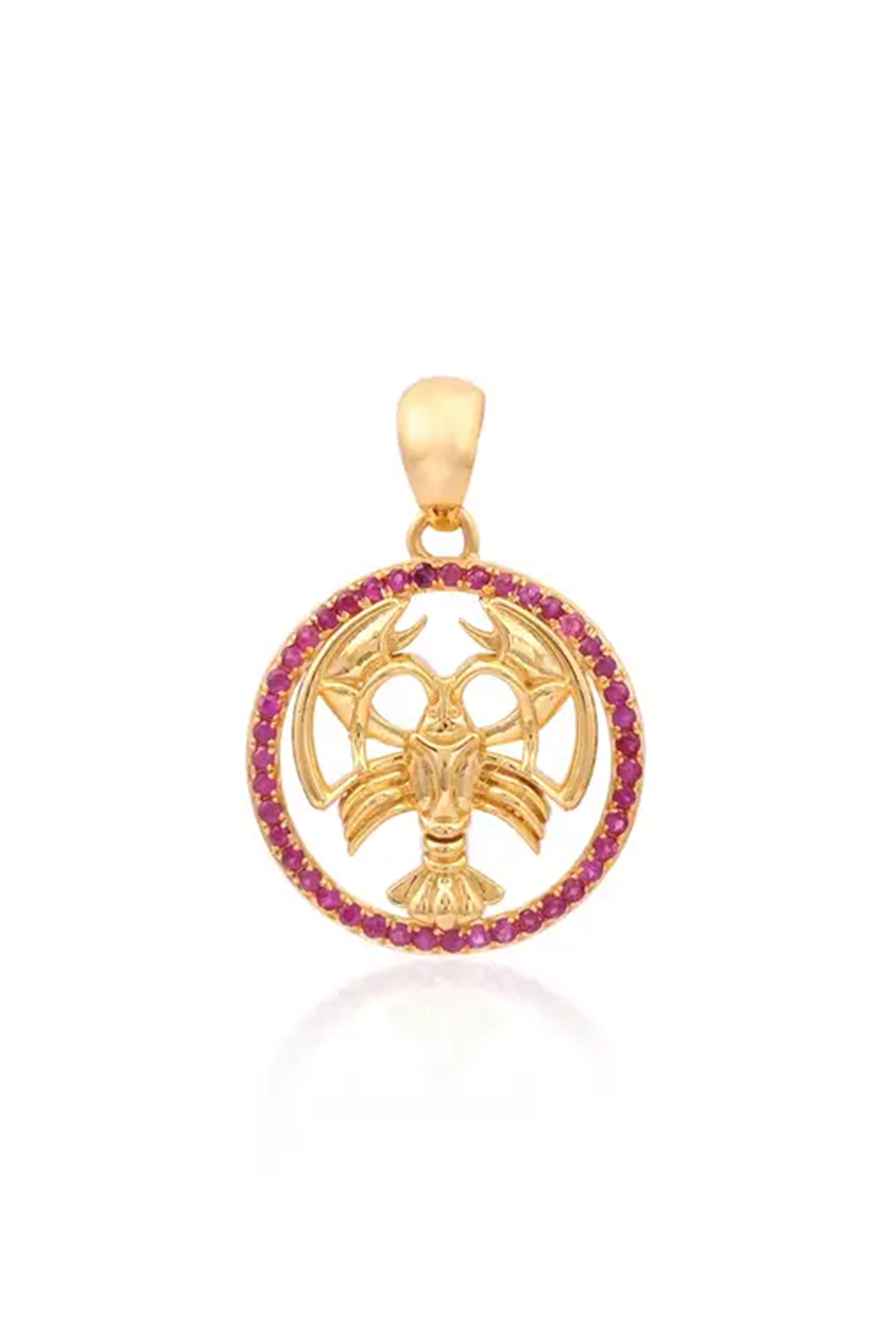 Natural Ruby Pendant in 14k gold