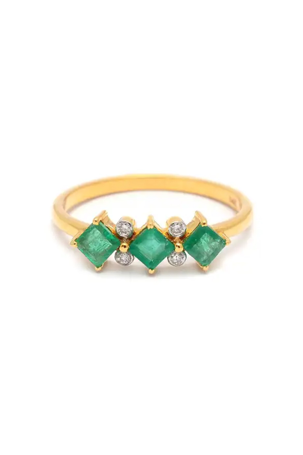 Natural Emerald Rings in 14K