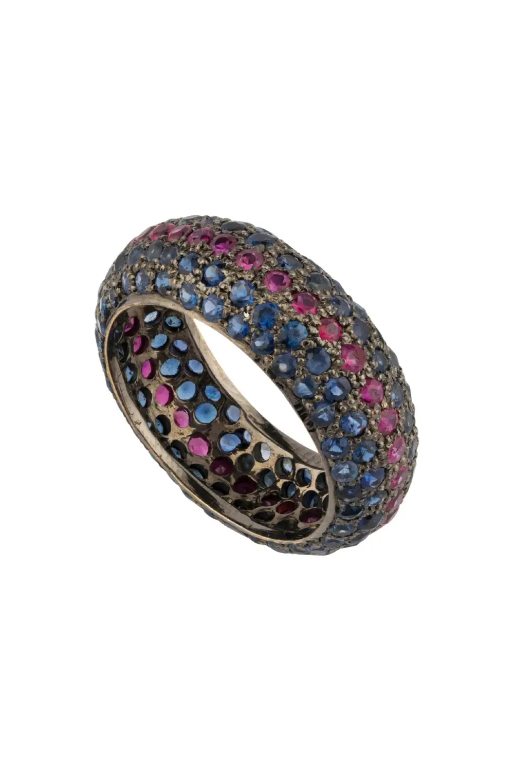 Natural Multi Sapphire Ring 1.57 Carats with 18k Gold