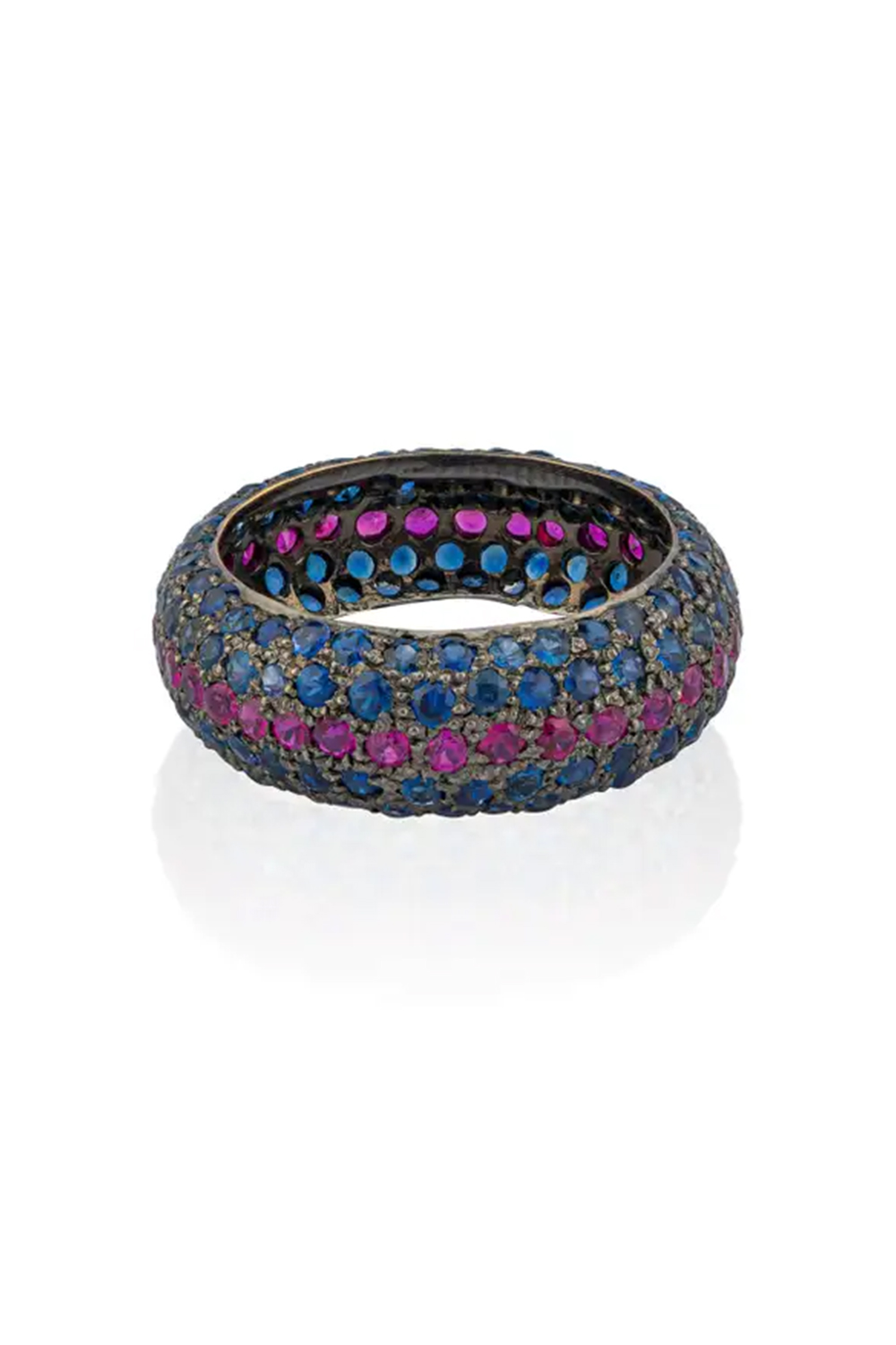 Natural Multi Sapphire Ring 1.57 Carats with 18k Gold