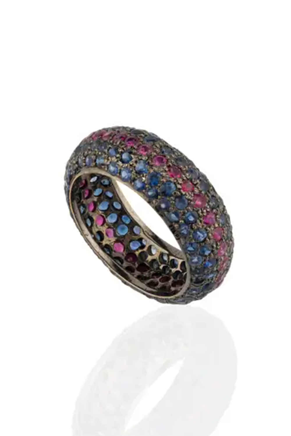 Natural Multi Sapphire Ring 1.57 Carats with 18k Gold