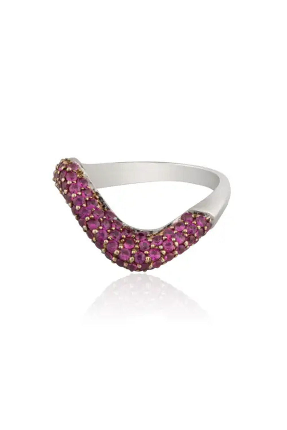 Natural Pink Sapphire Ring with 1.26 Carats with 18k Gold