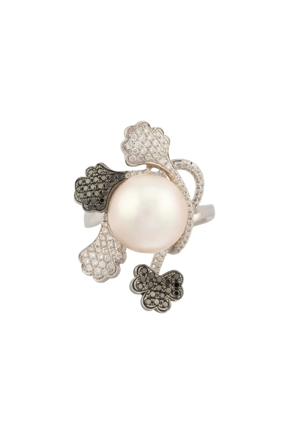 Natural Diamond Pearl Ring with 0.61cts Diamond & Pearl 13.80cts with 18k Gold