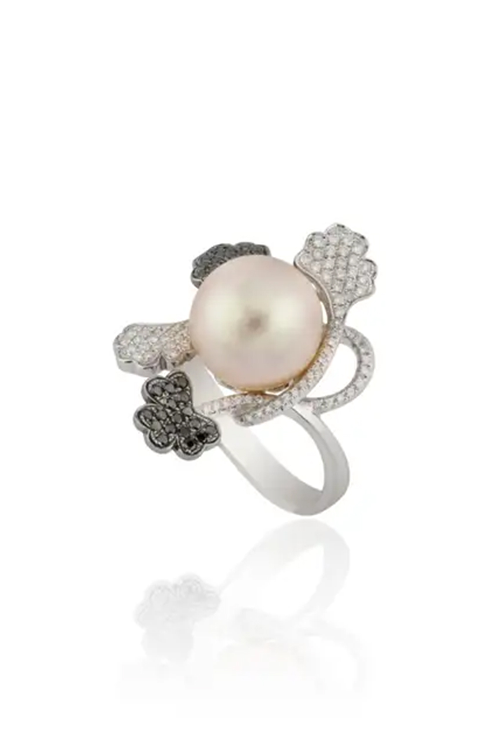 Natural Diamond Pearl Ring with 0.61cts Diamond & Pearl 13.80cts with 18k Gold