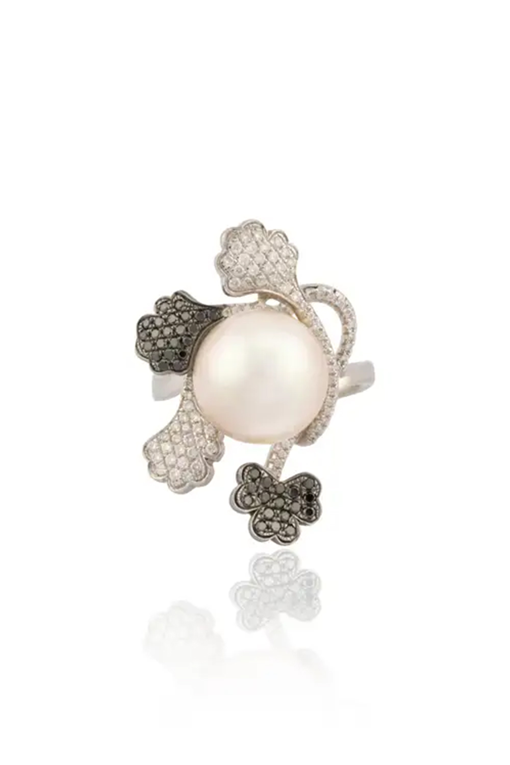 Natural Diamond Pearl Ring with 0.61cts Diamond & Pearl 13.80cts with 18k Gold